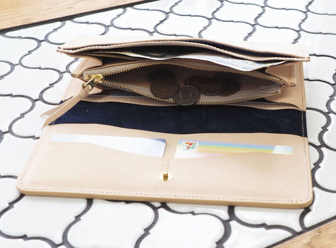 C/O. バイカラーレザーロングウォレット/Bicolor leather long wallet
